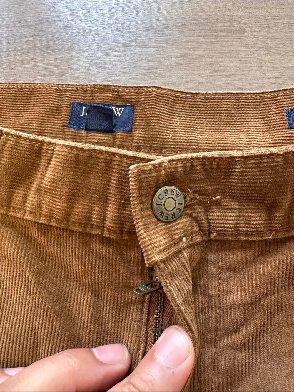 J Crew Flex Men’s 33x30 Brown Corduroy Pants Slim Fit Straight New With Tags